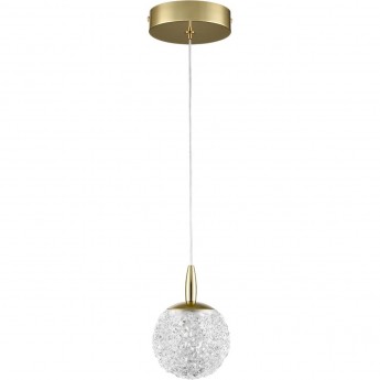 Подвесной светильник LUMION TRINO 8080/1A LEDIO LN25 000 LED 1*3W 220V золото/прозрачный металл/акрил